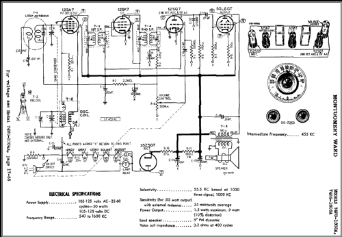 Airline 74WG-1802A Order= 62 A 1802M; Montgomery Ward & Co (ID = 393642) Radio