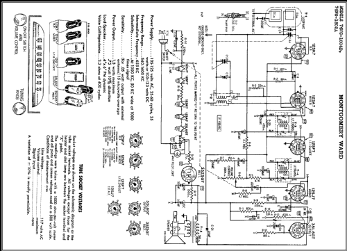 Airline 74WG-1804D; Montgomery Ward & Co (ID = 393944) Radio