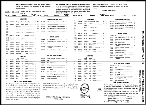 Airline 74WG-2004A Order= 62 A 2004M; Montgomery Ward & Co (ID = 393652) Radio