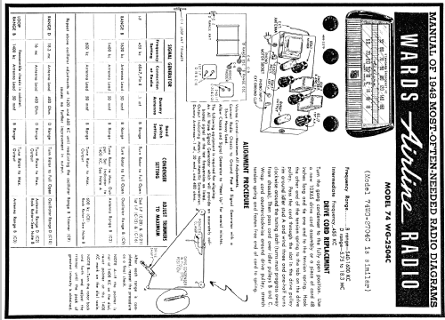 Airline 74WG-2504C; Montgomery Ward & Co (ID = 90324) Radio