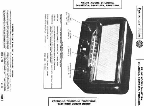 Airline 84HA1530A; Montgomery Ward & Co (ID = 396290) Radio