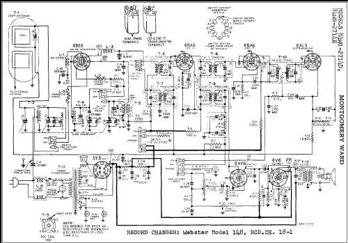 Airline 84WG-2714E; Montgomery Ward & Co (ID = 292936) Radio