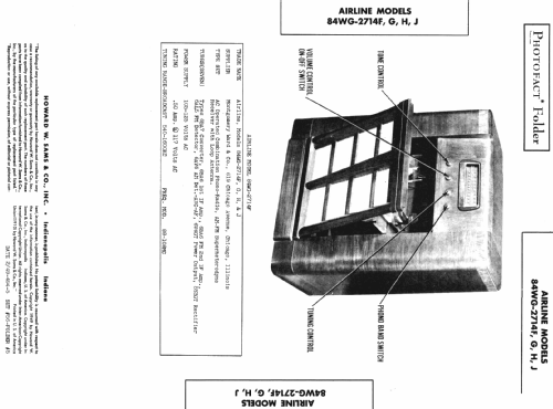 Airline 84WG-2714F; Montgomery Ward & Co (ID = 388867) Radio