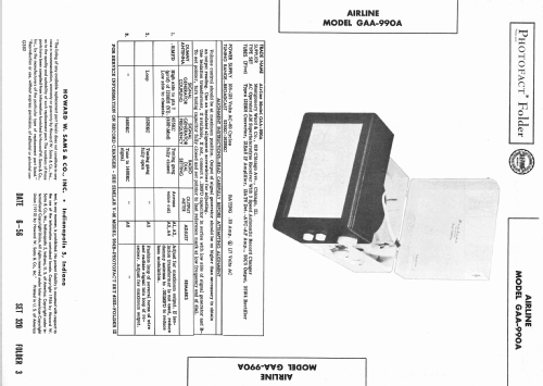 Airline GAA-990A; Montgomery Ward & Co (ID = 2253430) Radio