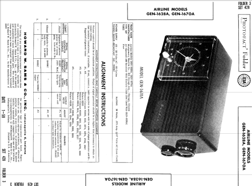 Airline GEN-1670A ; Montgomery Ward & Co (ID = 720925) Radio