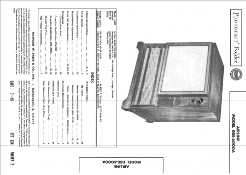 Airline GSE-6000A ; Montgomery Ward & Co (ID = 2314101) Television