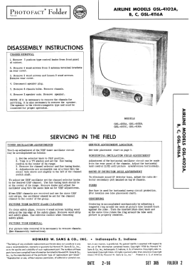 Airline GSL-4102B ; Montgomery Ward & Co (ID = 2716644) Television