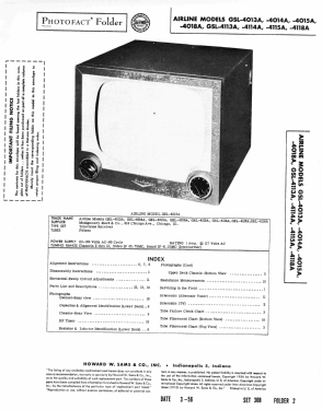 Airline GSL-4113A; Montgomery Ward & Co (ID = 2755742) Television
