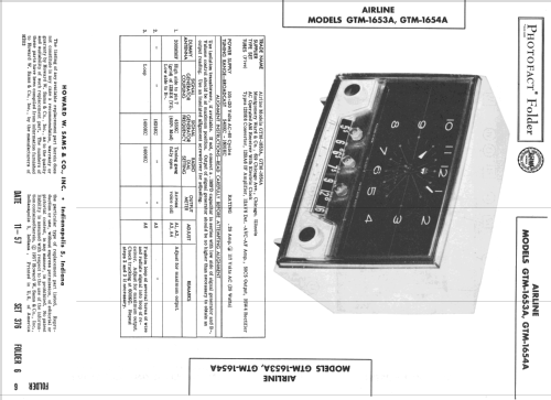 Airline GTM-1654A; Montgomery Ward & Co (ID = 2461710) Radio