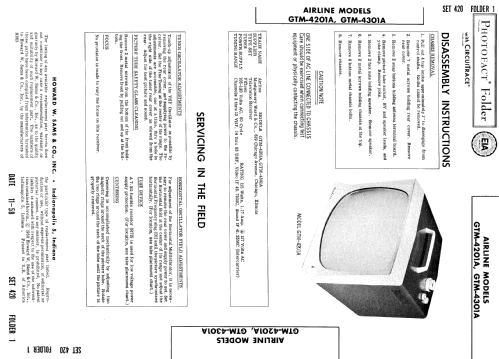 Airline GTM-4201A ; Montgomery Ward & Co (ID = 864232) Television