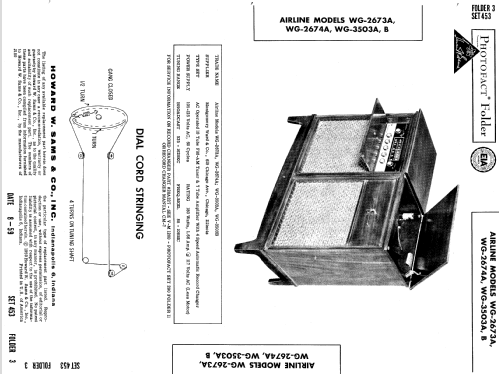 Airline WG-2673A ; Montgomery Ward & Co (ID = 602287) Radio