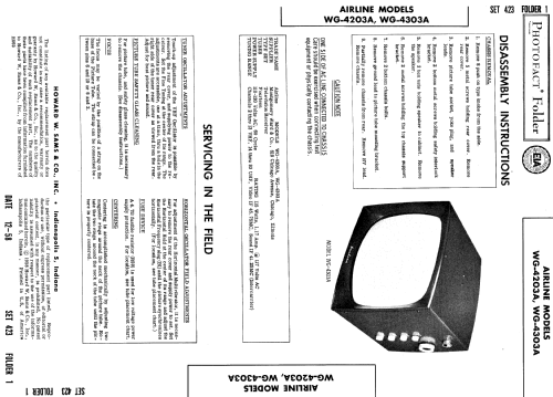 Airline WG-4303A ; Montgomery Ward & Co (ID = 916293) Television