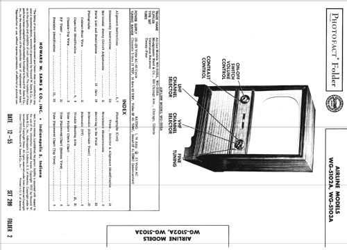 Airline WG-5103A; Montgomery Ward & Co (ID = 2676683) Television