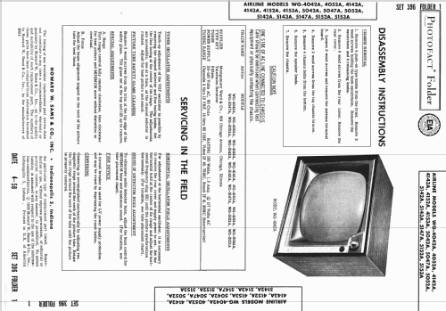 Airline WG-5142A; Montgomery Ward & Co (ID = 2589745) Television