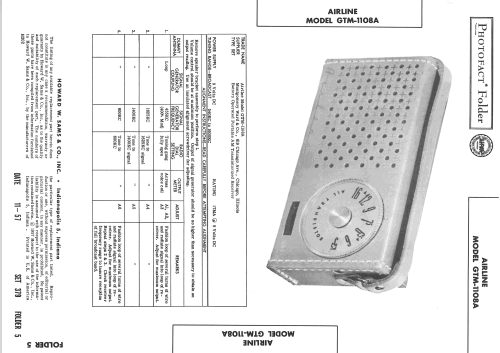 All Transistor GTM-1108A; Montgomery Ward & Co (ID = 2474937) Radio