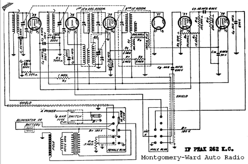 AutoRadio ; Montgomery Ward & Co (ID = 630114) Car Radio