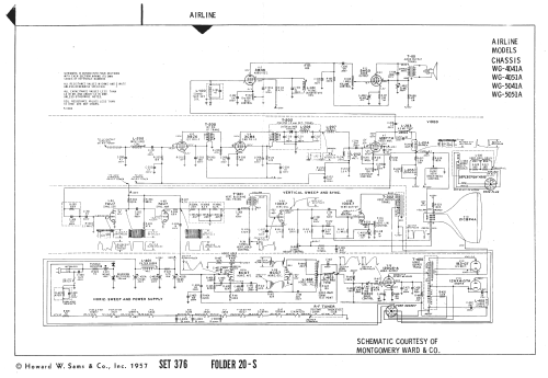 Ch= WG-4041A; Montgomery Ward & Co (ID = 2462314) Television