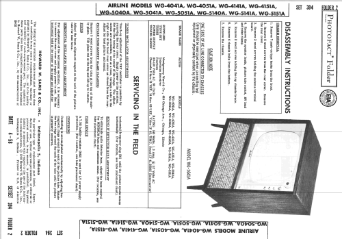 Ch= WG-4041A; Montgomery Ward & Co (ID = 2572648) Television