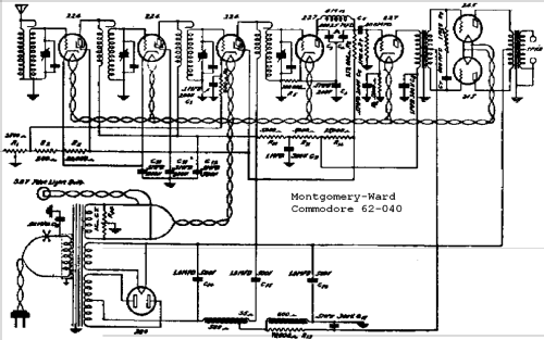 Commodore 62-040 ; Montgomery Ward & Co (ID = 554324) Radio