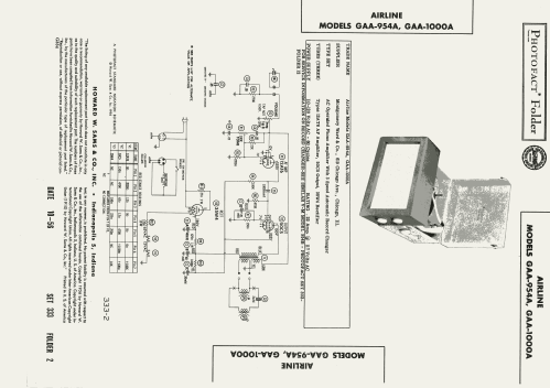 Airline GAA-954A ; Montgomery Ward & Co (ID = 1929850) Ampl/Mixer