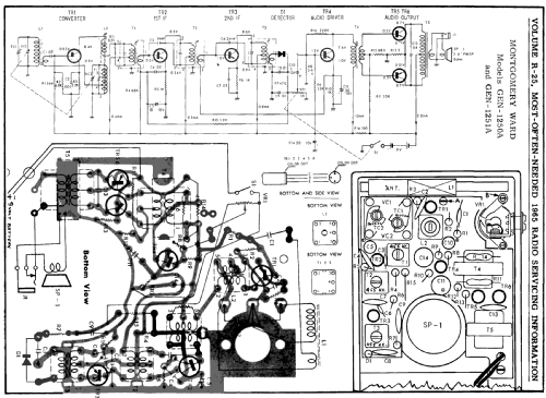 Airline GEN-1250A ; Montgomery Ward & Co (ID = 189656) Radio