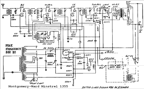 Minstrel 1355 Order= 662 C 1955 Ch= 62-1955; Montgomery Ward & Co (ID = 551887) Radio