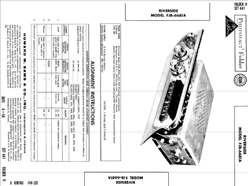 Riverside FJB-6681A ; Montgomery Ward & Co (ID = 648563) Car Radio