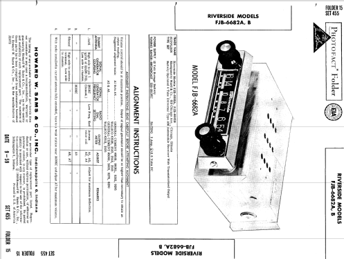 Riverside FJB-6682A ; Montgomery Ward & Co (ID = 598631) Car Radio