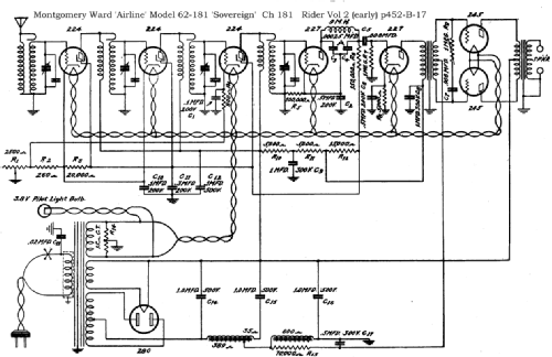 Sovereign 62-181; Montgomery Ward & Co (ID = 2135240) Radio