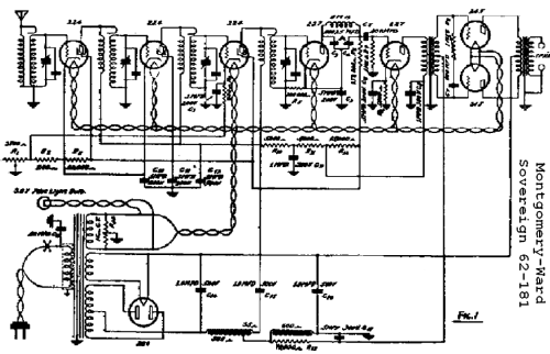 Sovereign 62-181; Montgomery Ward & Co (ID = 615898) Radio