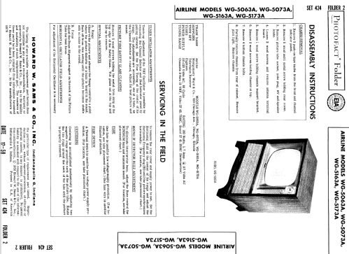 WG-5073A ; Montgomery Ward & Co (ID = 917952) Television