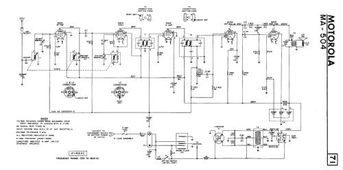 MA-504 ; Motorola Canada Ltd. (ID = 2311829) Car Radio