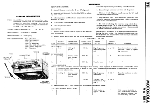 MA-554 ; Motorola Canada Ltd. (ID = 2311844) Car Radio