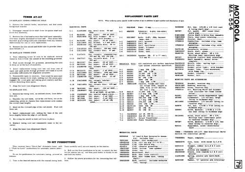 MA-554 ; Motorola Canada Ltd. (ID = 2311846) Car Radio