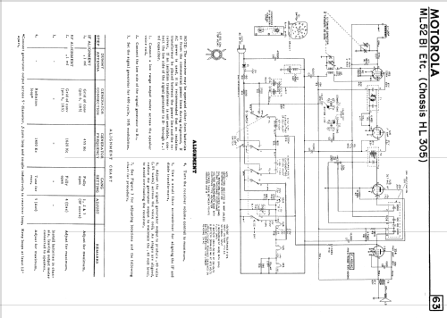 ML52B1 Ch= HL-305; Motorola Canada Ltd. (ID = 2338916) Radio