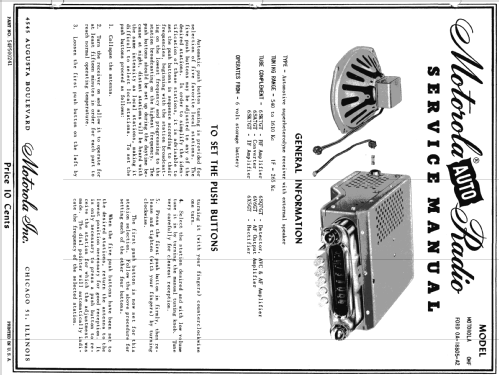 0MF Ch= 0A-18805-A2; Motorola Inc. ex (ID = 1085802) Car Radio