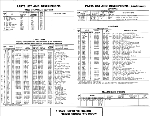 107F31 Ch=HS-87; Motorola Inc. ex (ID = 946454) Radio