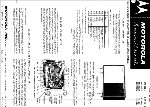 10KT12B Ch= HS-674C; Motorola Inc. ex (ID = 1141861) Radio