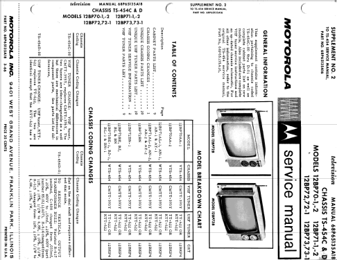 12BP71AY-1 Ch= WTS-454; Motorola Inc. ex (ID = 1499106) Television