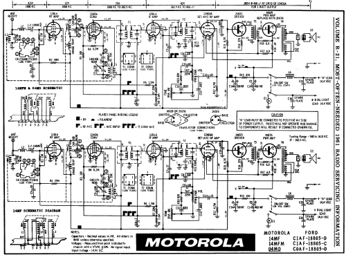 14MF Ford C1AF-18805-D; Motorola Inc. ex (ID = 144910) Car Radio