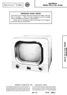 14T4B Ch= TS-216; Motorola Inc. ex (ID = 3016461) Televisión