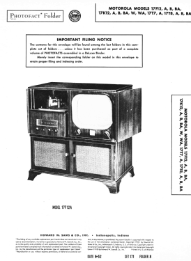 17F12A Ch= TS-326; Motorola Inc. ex (ID = 3063049) Television