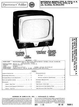 17T12 Ch= TS-395A; Motorola Inc. ex (ID = 3136361) Television