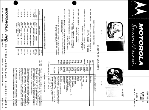 17T28-2 Ch= TS-422; Motorola Inc. ex (ID = 1782118) Television