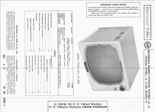 17T28-2 Ch= TS-422; Motorola Inc. ex (ID = 2421326) Television