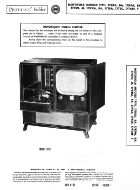 17T6F Ch=TS-228; Motorola Inc. ex (ID = 3044253) Televisión