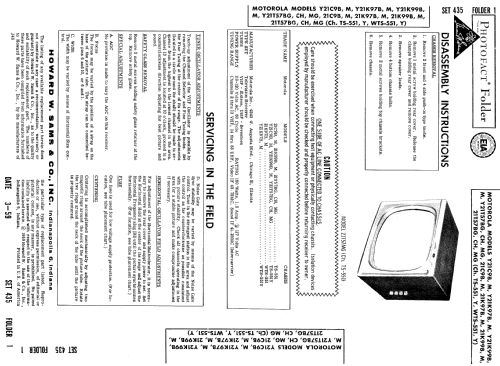 21K99B Ch= TS-551; Motorola Inc. ex (ID = 876450) Fernseh-E