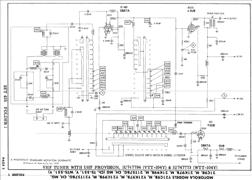 21K99B Ch= TS-551; Motorola Inc. ex (ID = 876454) Television