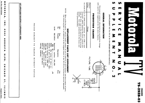 21T7 Ch= VTS-292; Motorola Inc. ex (ID = 1582809) Fernseh-E