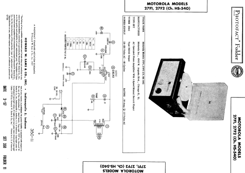 27F2 Ch= HS-540; Motorola Inc. ex (ID = 515384) R-Player